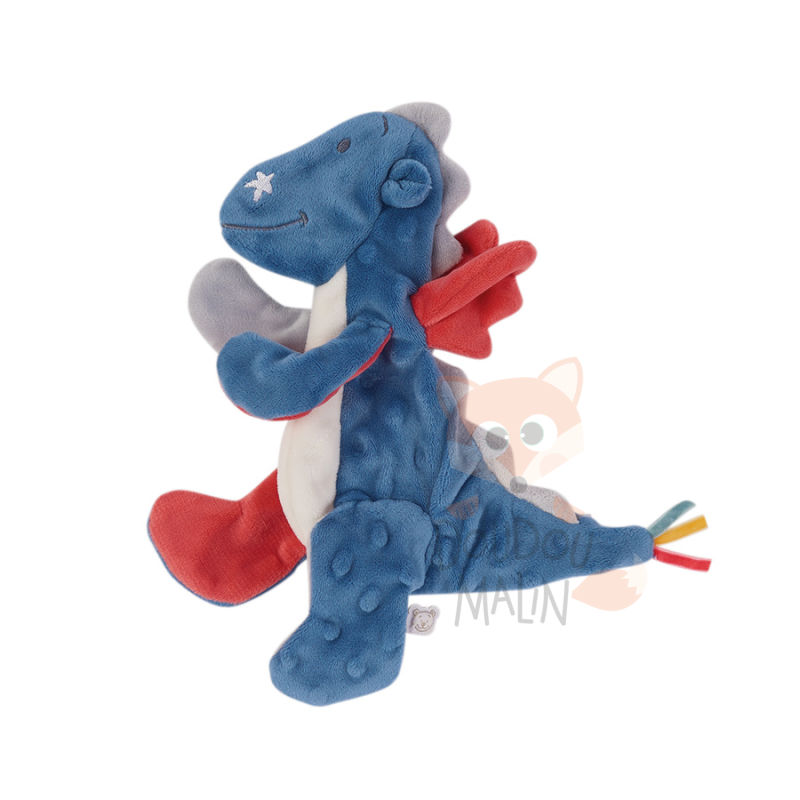 Noukies guss & victor baby comforter platso blue dragon red 